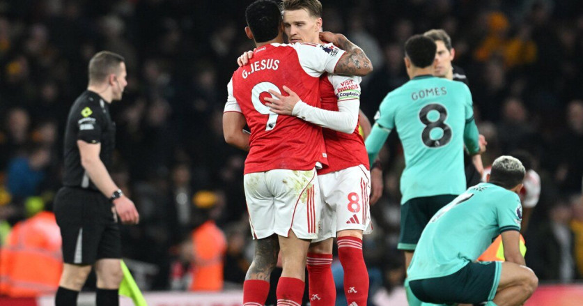 Kemenangan Dramatis Arsenal 2-1 atas Wolves di Liga Inggris